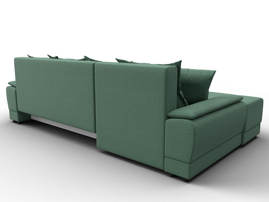 Диван угловой Лига-119 угол левый (амур 11 зеленый)