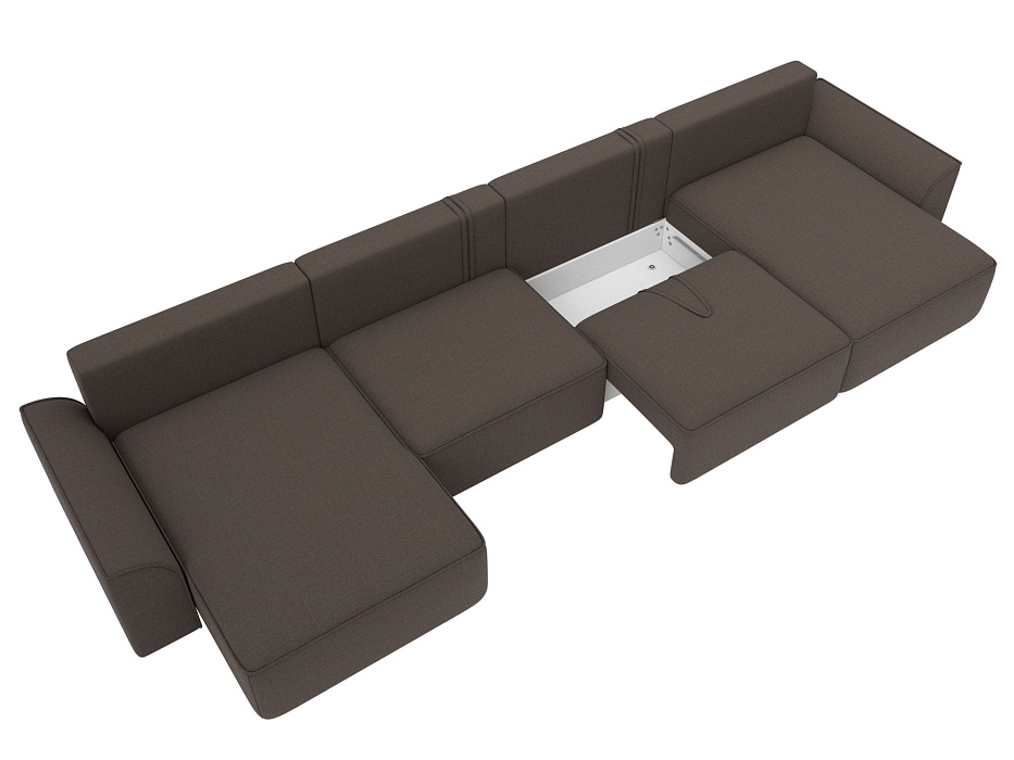 Диван П-образный Лига-048 НПБ лонг (амур 05 коричневый) Диван П-образный Лига-048 НПБ лонг (амур 05 коричневый)
