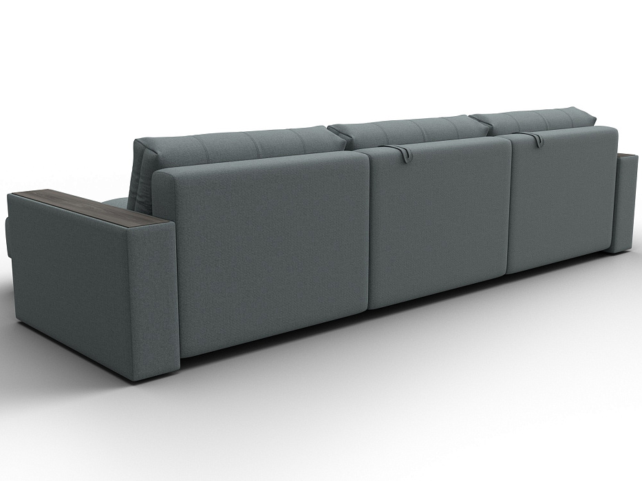 Диван угловой с декором Лига-049 НПБ Лонг (амур 07 серый)