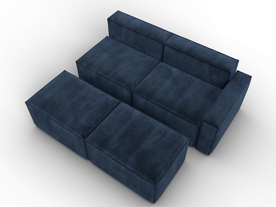 Диван угловой модульный Лига-063 угол правый (tower 13 синий)