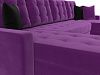 П-образный диван Ливерпуль (фиолетовый\черный цвет)