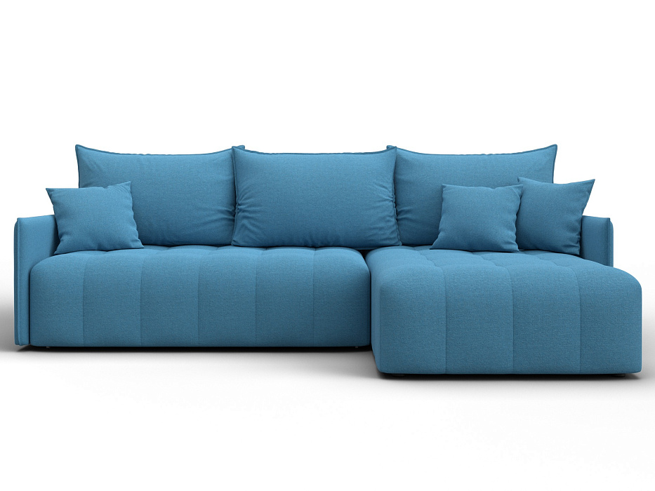 Диван угловой Лига-054 НПБ угол универсальный (амур 10 голубой)