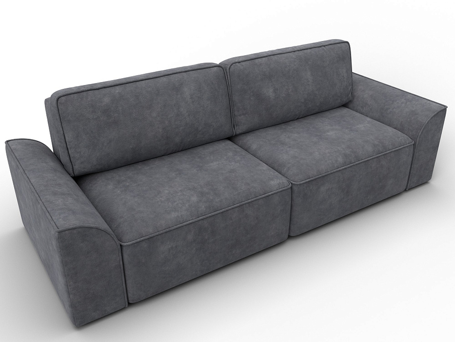 Диван прямой Лига-048 НПБ (brut 16 темно-серый)