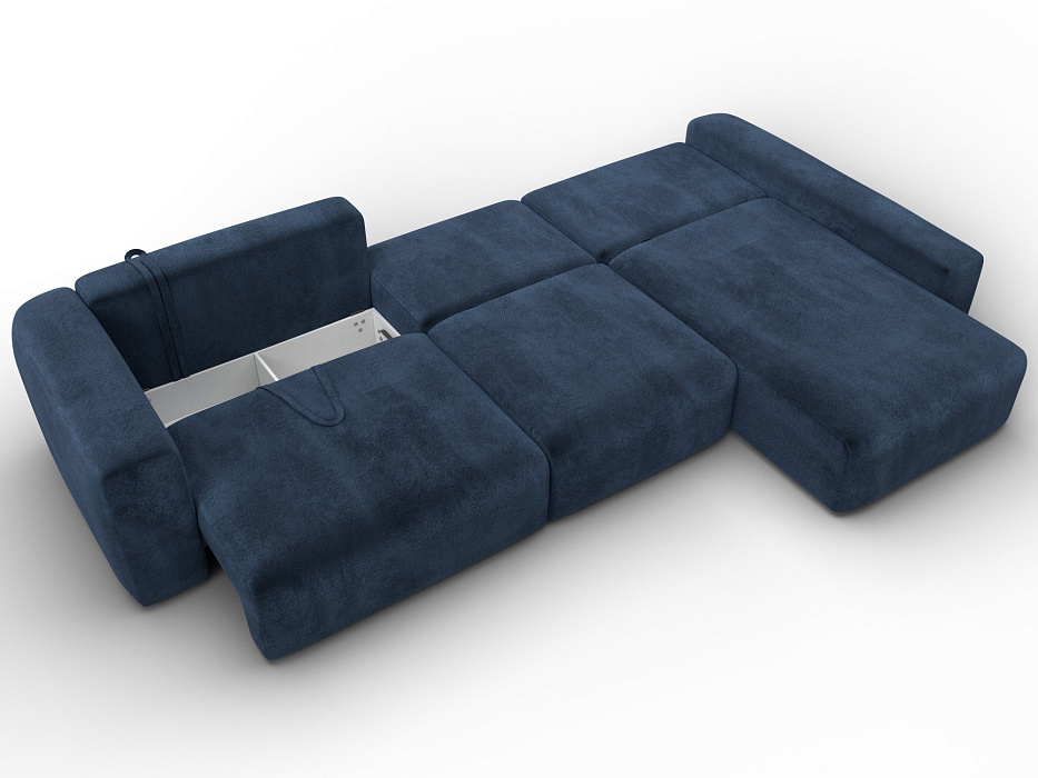 Диван угловой Лига-066 НПБ Лонг угол правый фото в интернет-магазине Лига Диванов