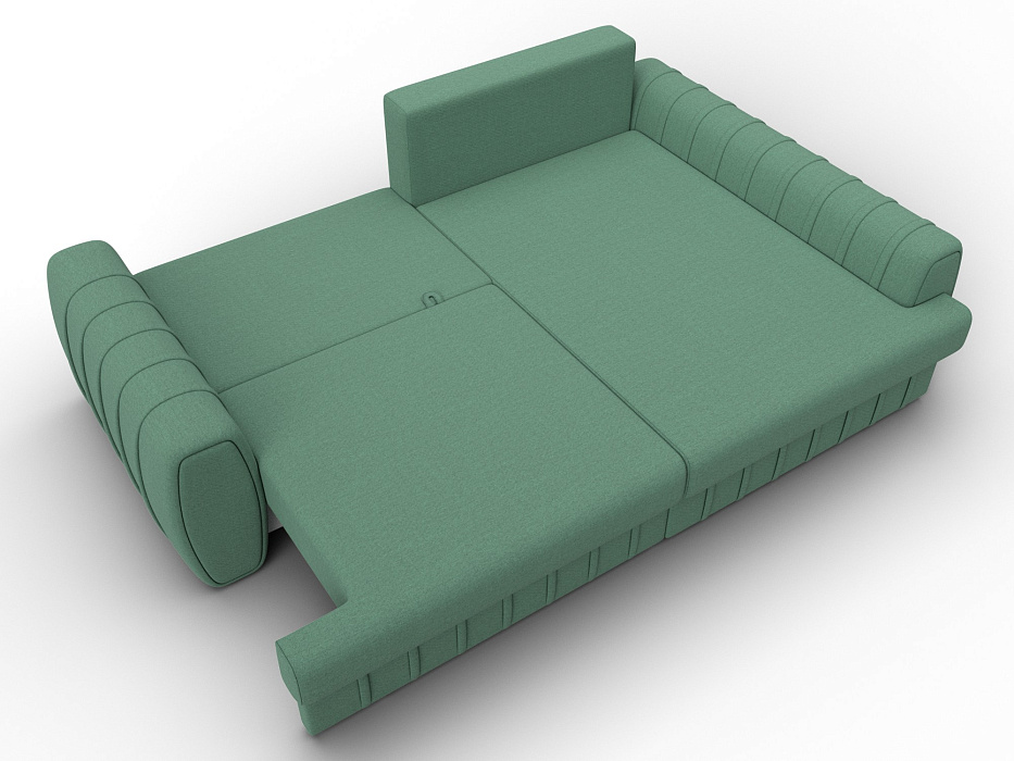 Диван угловой Лига-057 НПБ угол правый (амур 11 зеленый)