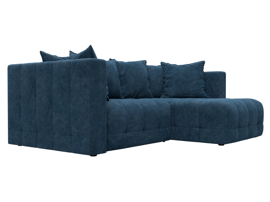 Диван угловой Лига-052 НПБ угол универсальный (brut 11 синий)