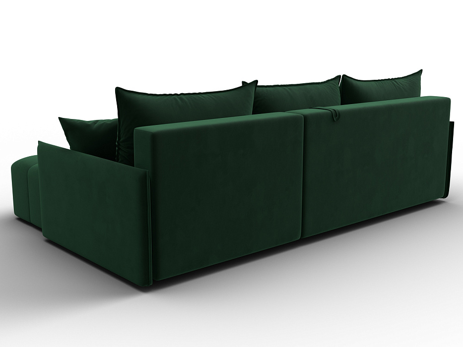 Диван угловой Лига-054 НПБ угол универсальный (seven 626 зеленый)