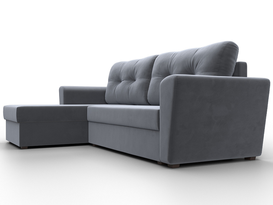 Диван угловой Амстердам Лайт левый угол (seven 17 серый)