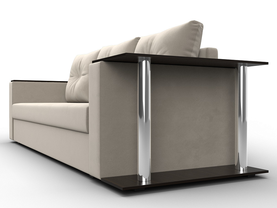 Диван прямой Атланта со столом справа (бежевый)