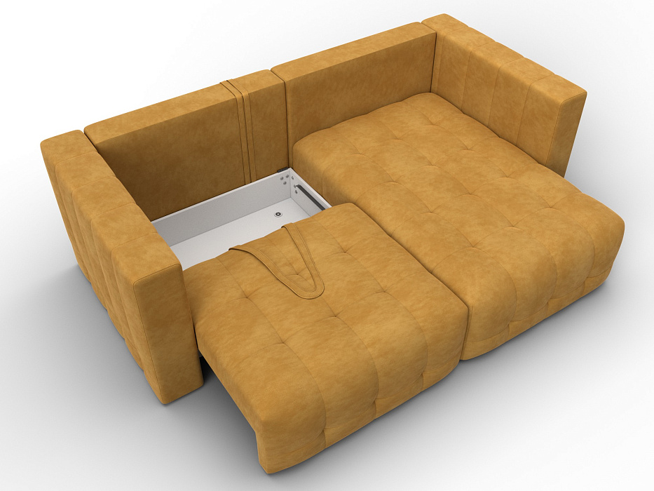 Диван угловой Лига-052 НПБ угол универсальный (brut 10 желтый)