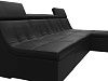 Угловой модульный диван Холидей Люкс (черный цвет)