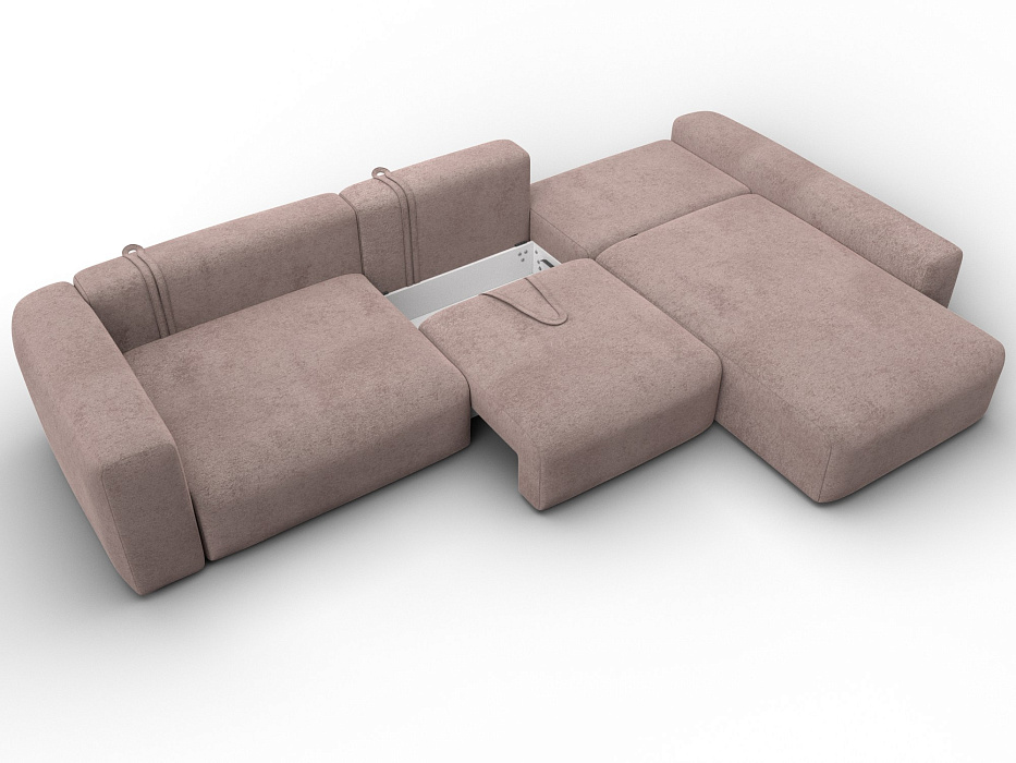 Диван угловой Лига-066 НПБ Лонг угол правый фото в интернет-магазине Лига Диванов