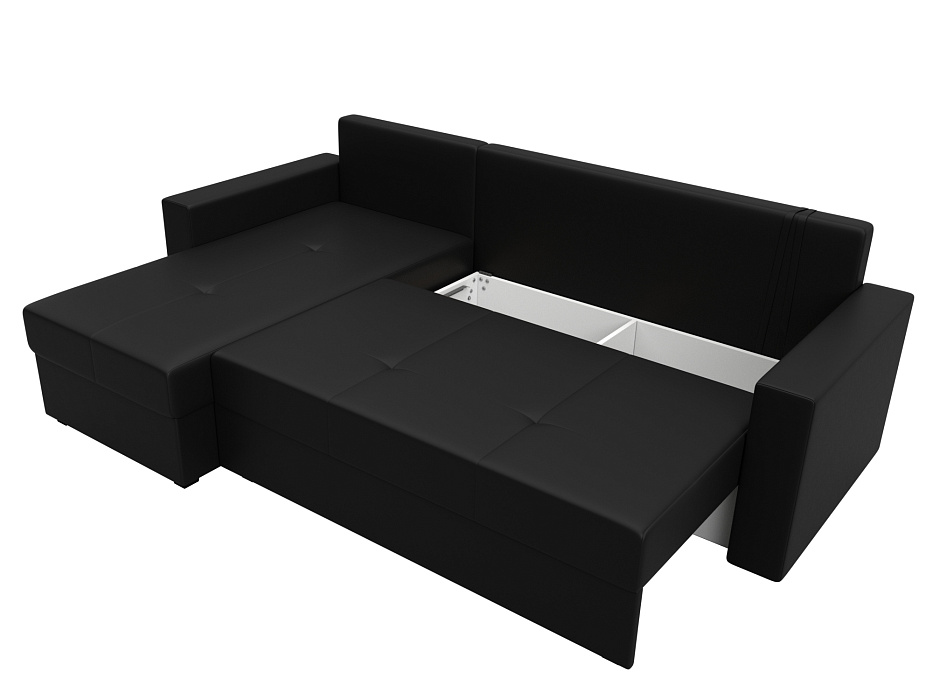 Диван угловой Верона Лайт левый угол (черный)