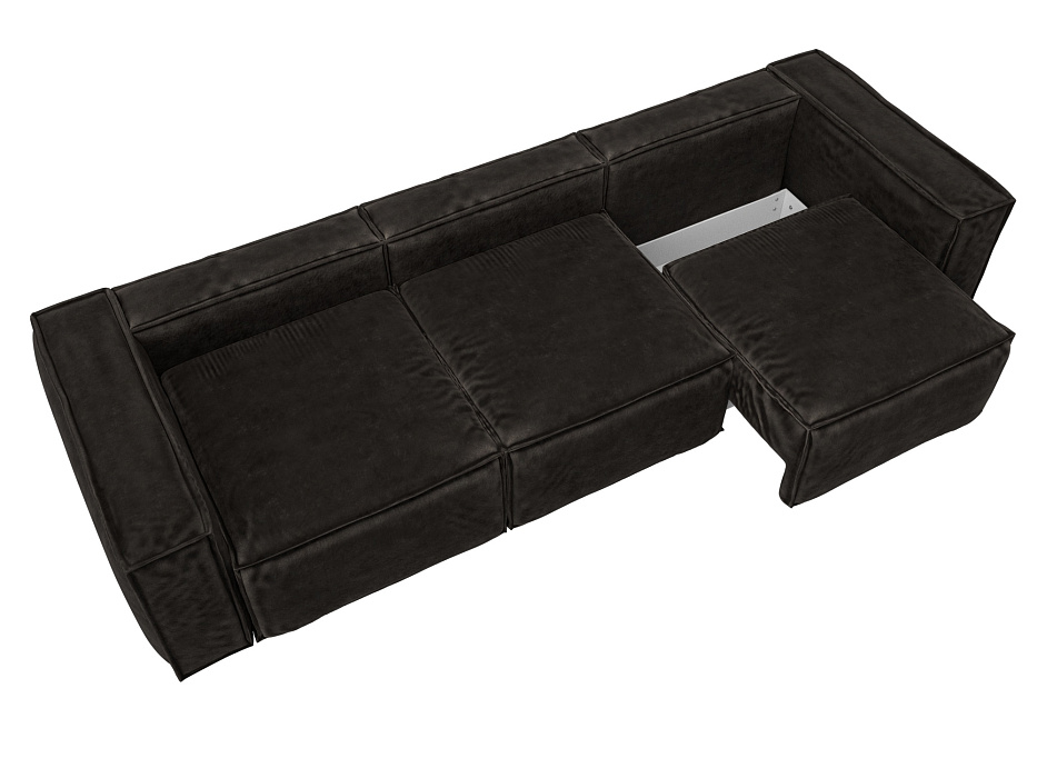 Диван прямой Лига-081 НПБ Лонг (brut 17 коричневый)