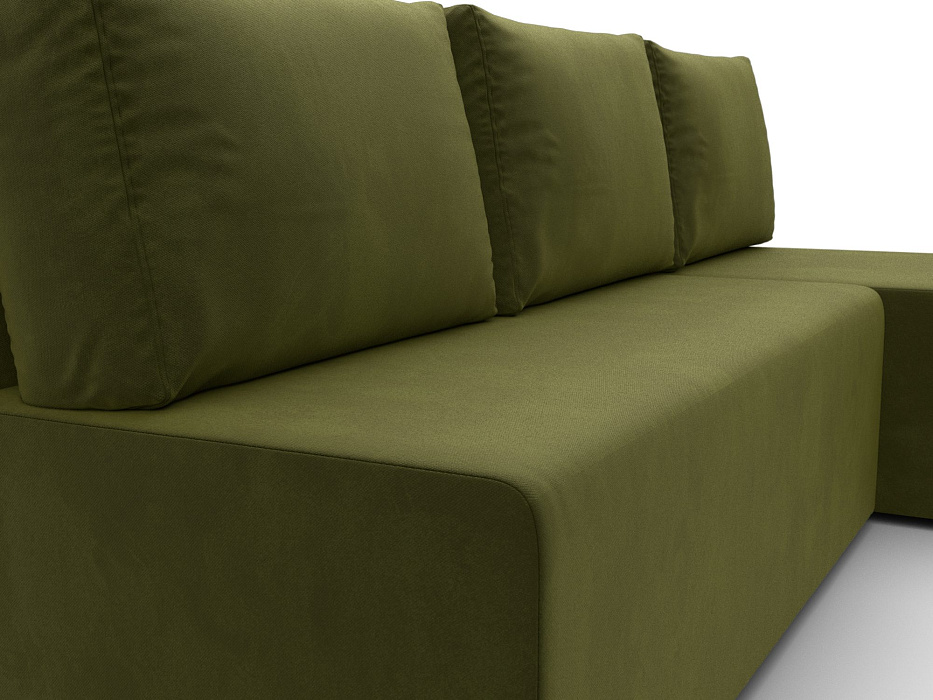 Диван угловой Поло правый угол (зеленый)