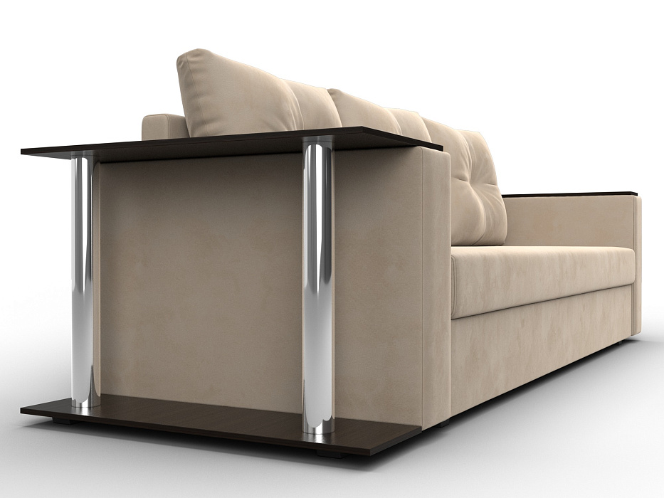 Диван прямой Атланта со столом слева (seven 729 бежевый)