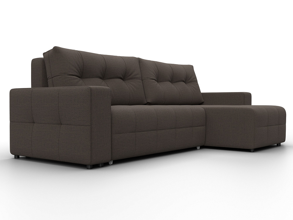 Диван угловой Лига-122 угол универсальный (амур 05 коричневый)