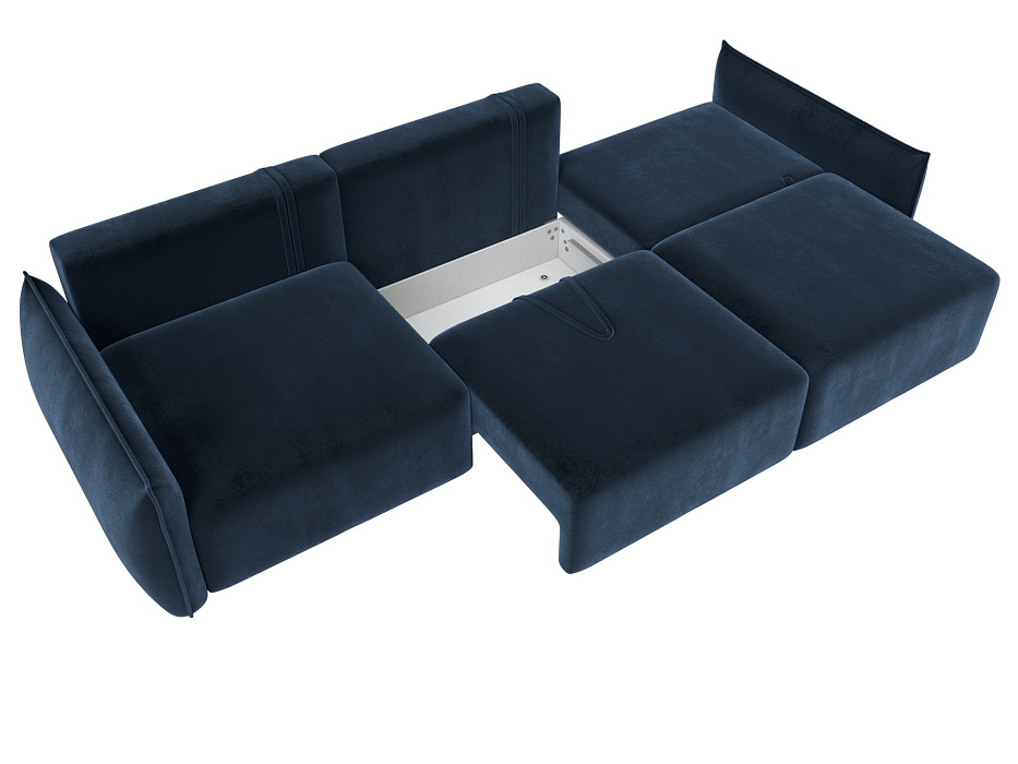 Диван прямой Лига-051 НПБ Лонг (tower 13 синий)