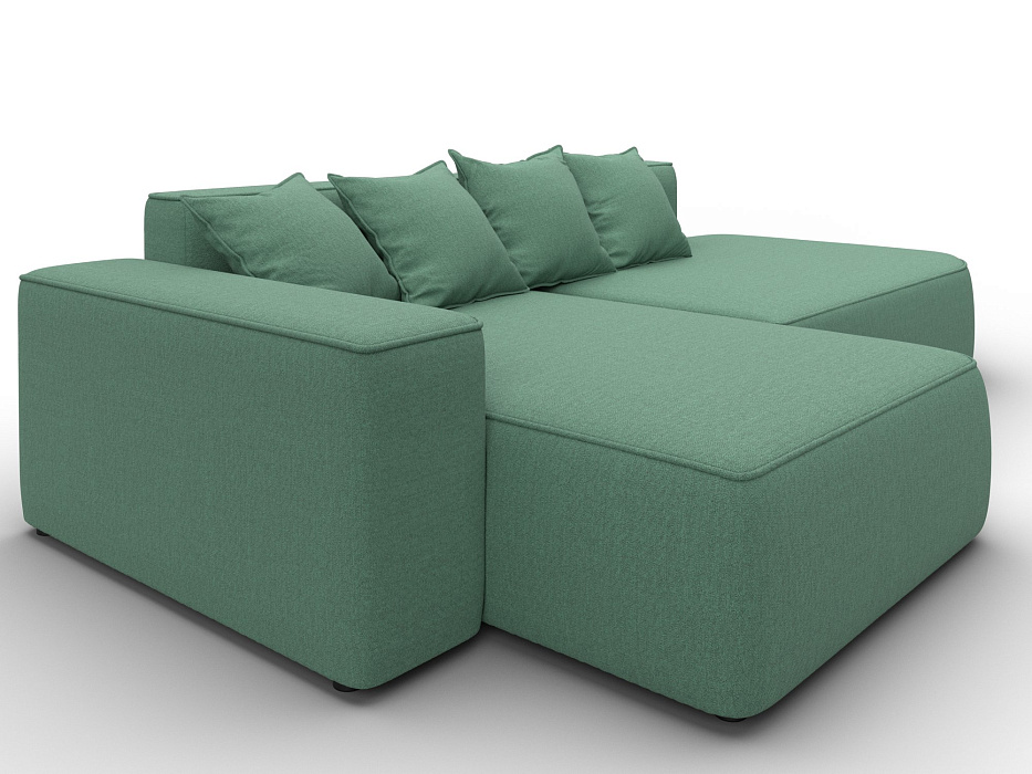 Диван угловой Лига-065 угол левый (амур 11 зеленый)