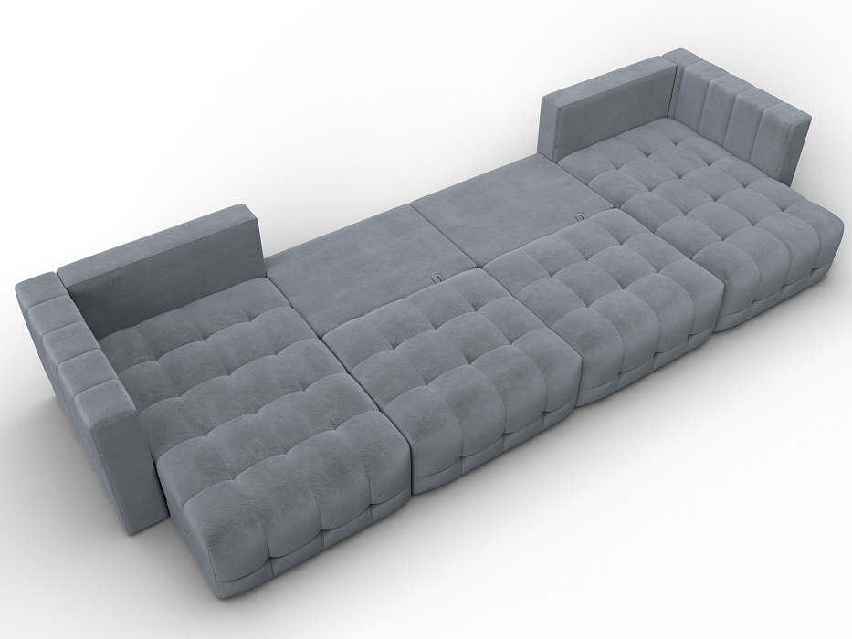 Диван П-образный Лига-052 НПБ Лонг (tower 10 серый)