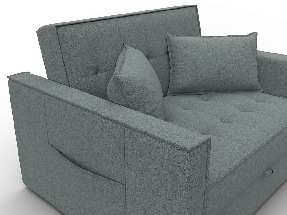 Диван прямой Лига-104 (140) (амур 07 серый)