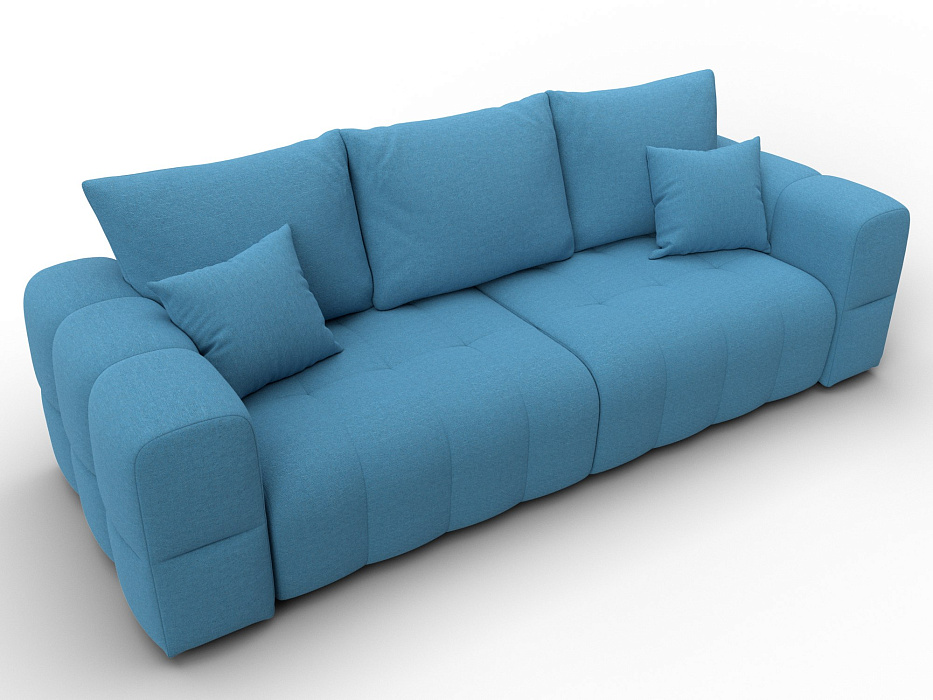 Диван прямой Лига-110 НПБ (амур 10 голубой)