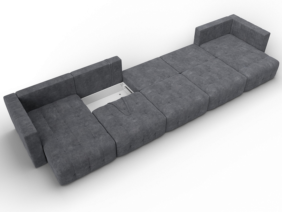 Диван П-образный Лига-052 НПБ МегаЛонг (brut 16 темно-серый) Диван П-образный Лига-052 НПБ МегаЛонг (brut 16 темно-серый)