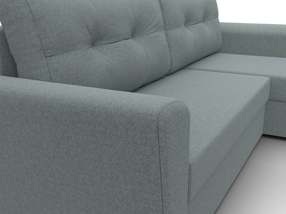 Диван угловой Амстердам Лайт правый угол (амур 07 серый)