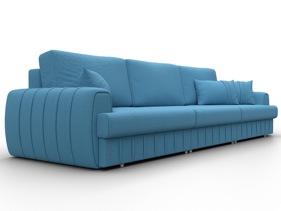 Диван прямой Лига-057 НПБ Лонг (амур 10 голубой)