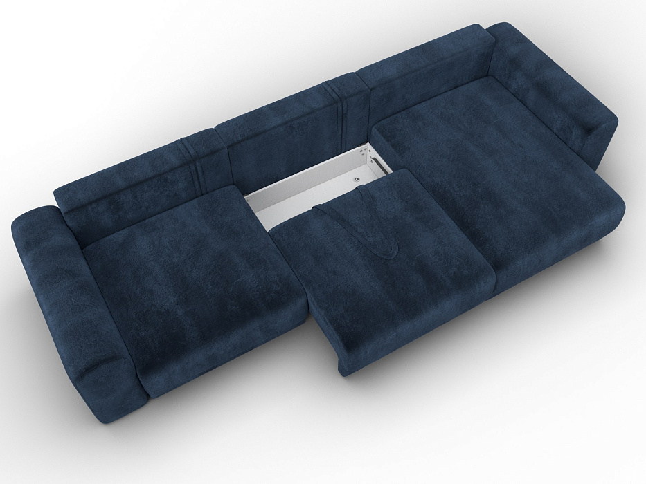 Диван угловой Лига-056 НПБ Лонг угол универсальный (tower 13 синий)