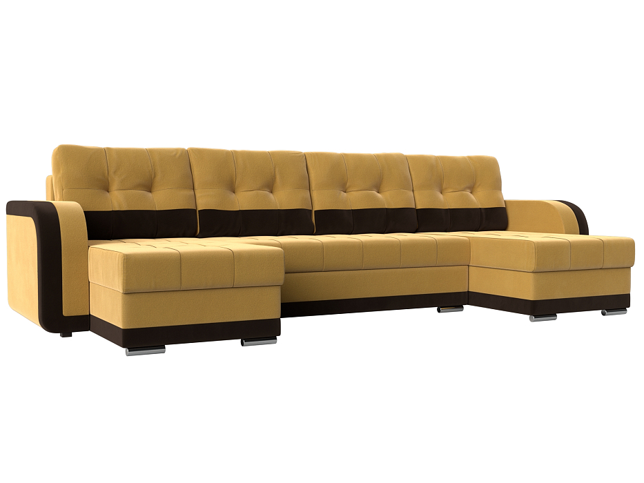 П-образный диван Марсель (желтый\коричневый цвет)