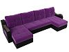 П-образный диван Меркурий (фиолетовый\черный цвет)
