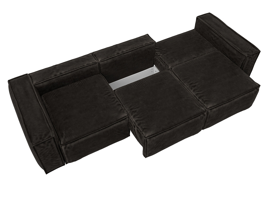 Диван прямой Лига-081 НПБ Лонг (brut 17 коричневый)