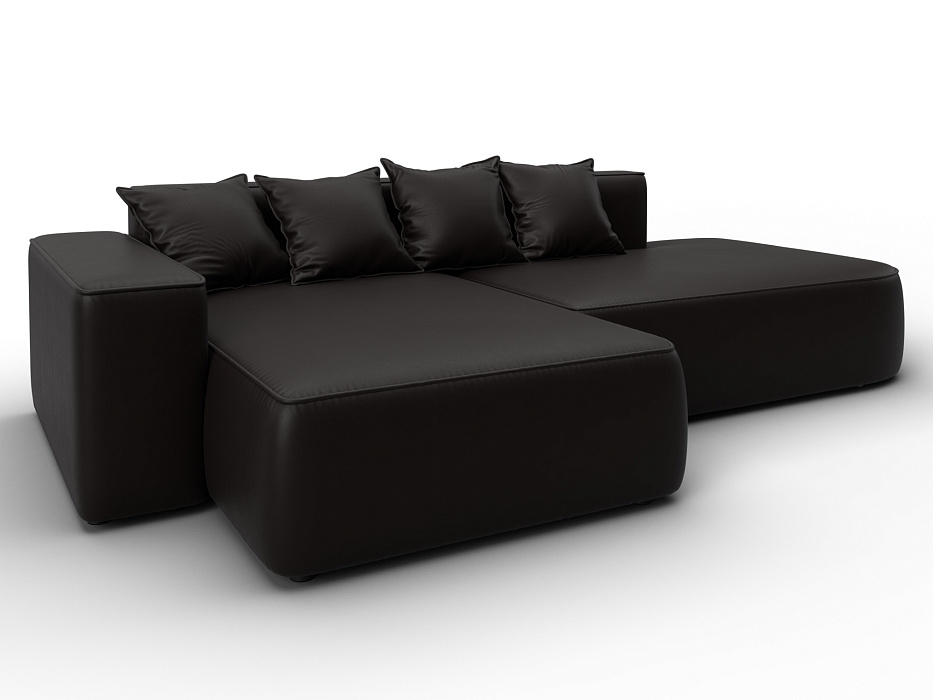 Диван угловой Лига-065 угол левый (grifon 12 коричневый)