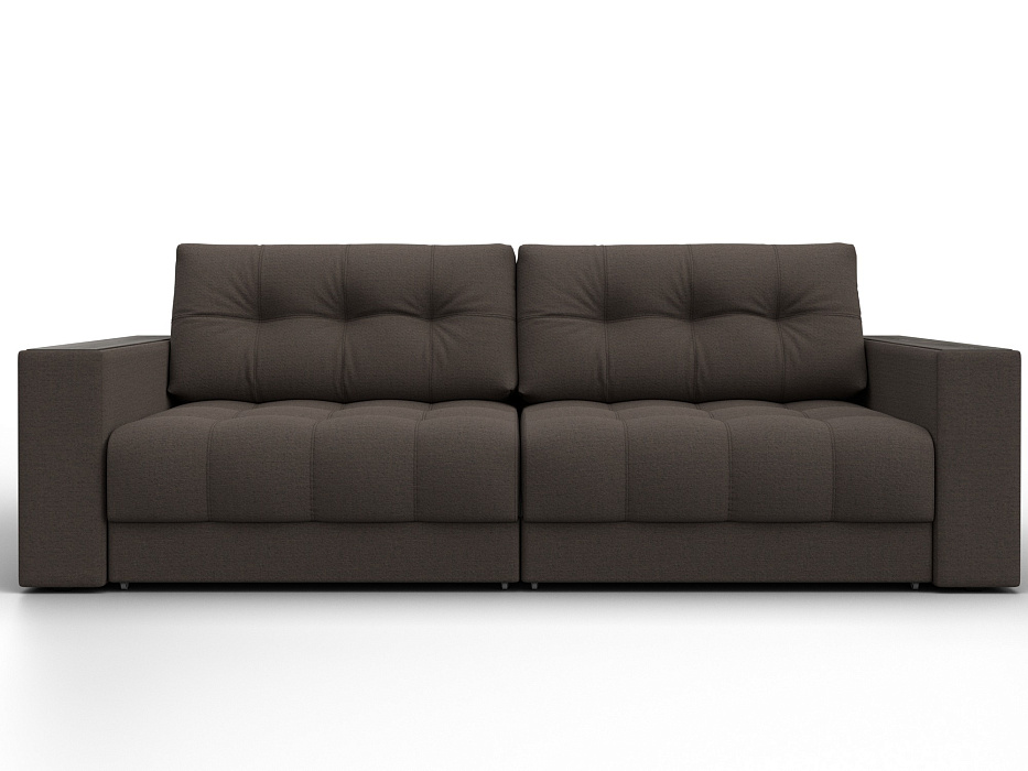 Диван прямой с декором Лига-049 НПБ (амур 05 коричневый)