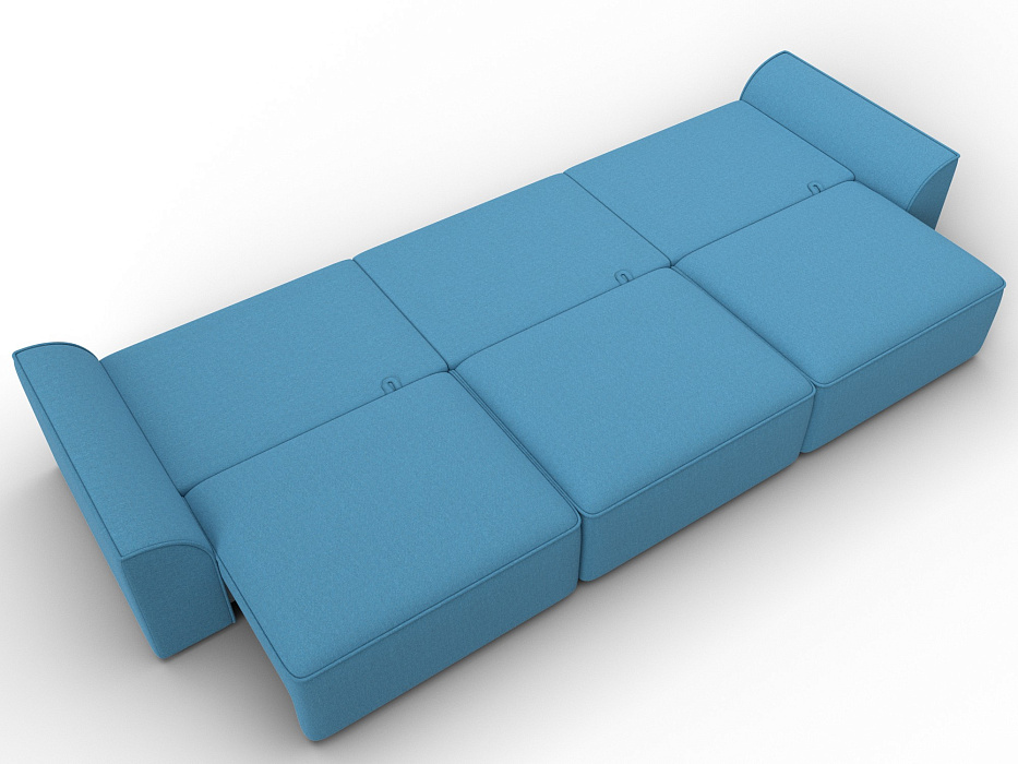 Диван прямой Лига-048 НПБ Лонг (амур 10 голубой)