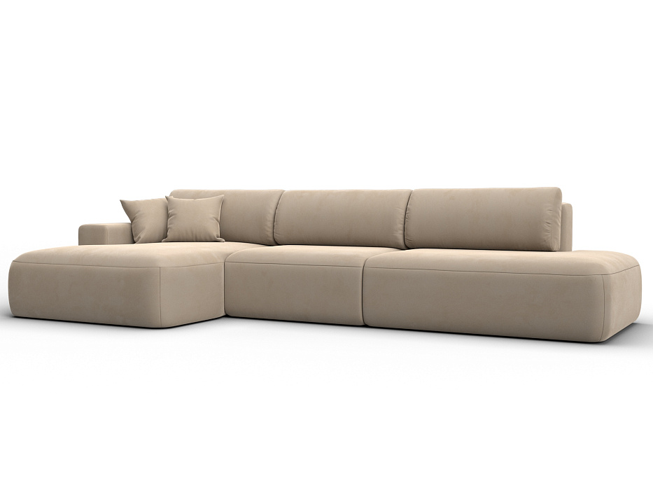 Диван угловой Лига-036 НПБ Модерн Лонг левый угол (seven 729 бежевый)