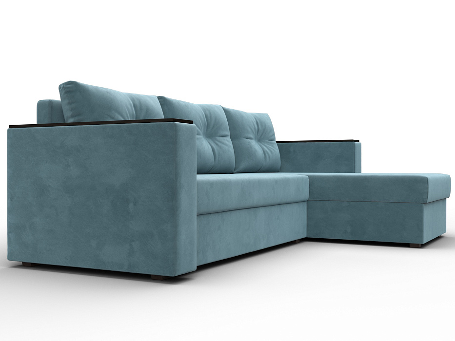 Диван угловой Атланта без стола универсальный угол (seven 113 бирюзовый)