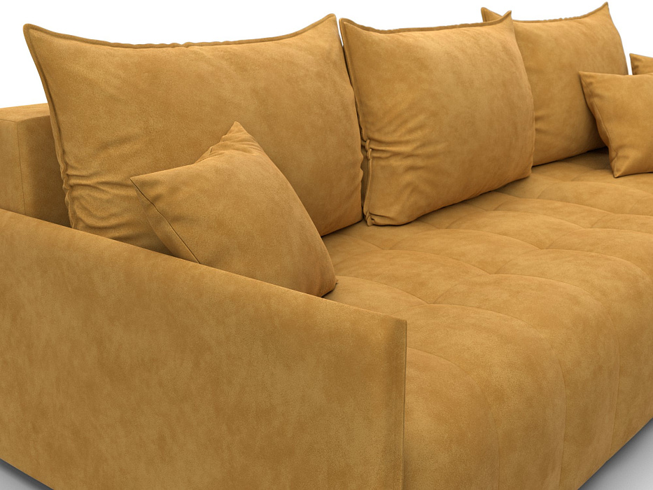 Диван угловой Лига-054 НПБ угол универсальный (brut 10 желтый)