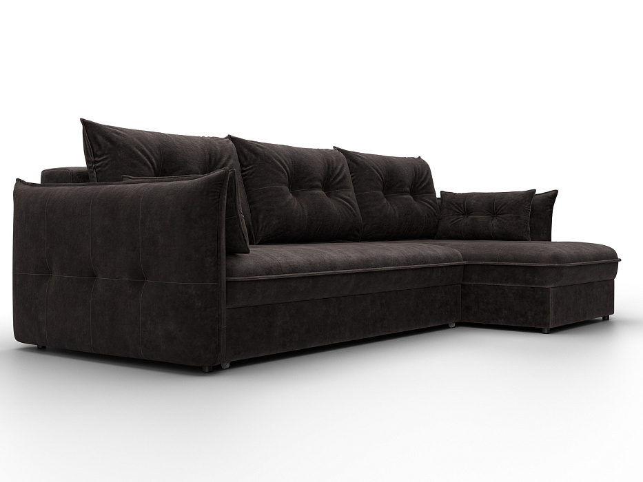 Диван угловой Лига-100 НПБ угол универсальный (brut 17 коричневый)