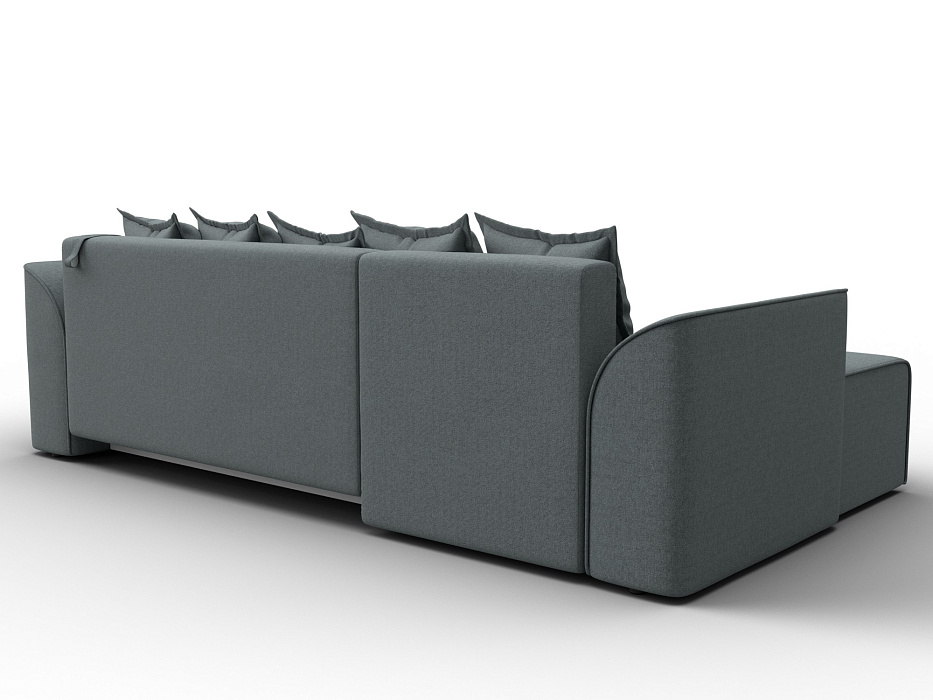 Диван угловой Лига-113 угол левый (амур 07 серый)