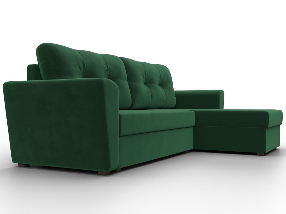 Диван угловой Амстердам Лайт правый угол (seven 626 зеленый)