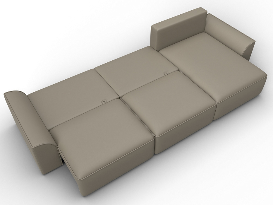 Диван угловой Лига-048 НПБ лонг (grifon 04 бежевый)