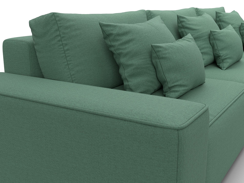 Диван угловой Лига-074 угол универсальный (амур 11 зеленый)