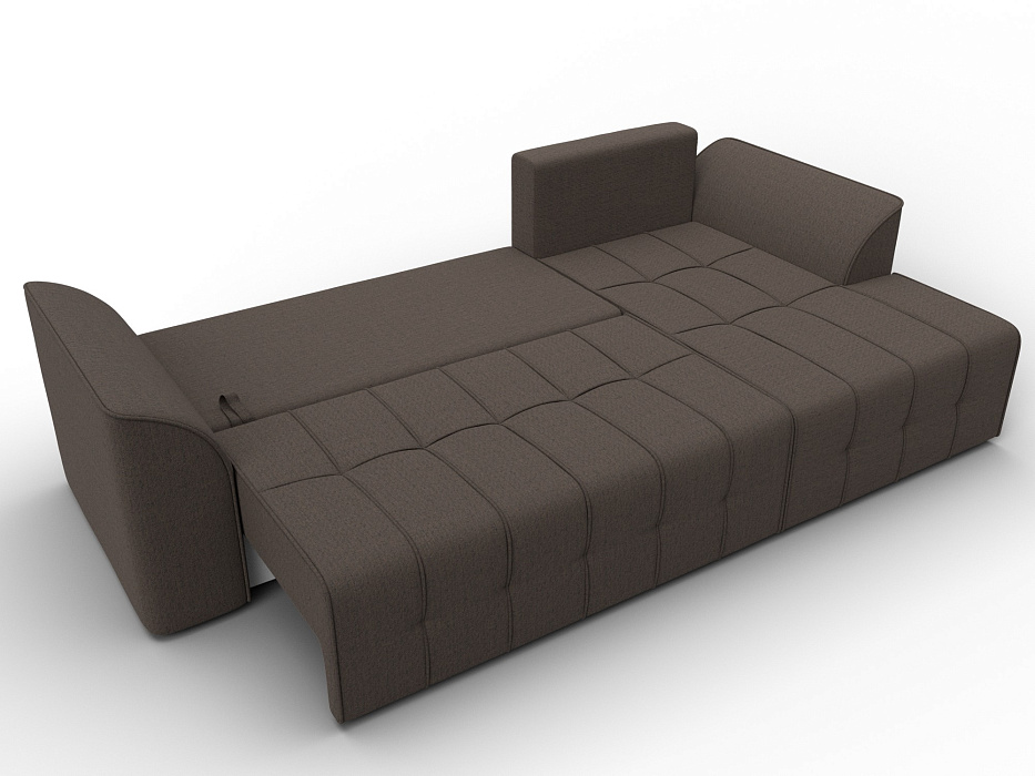 Диван угловой Лига-113 угол правый (амур 05 коричневый)