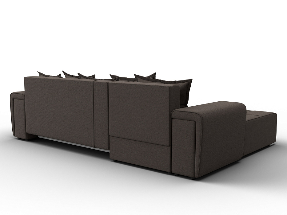 Диван угловой Лига-121 левый угол (амур 05 коричневый)