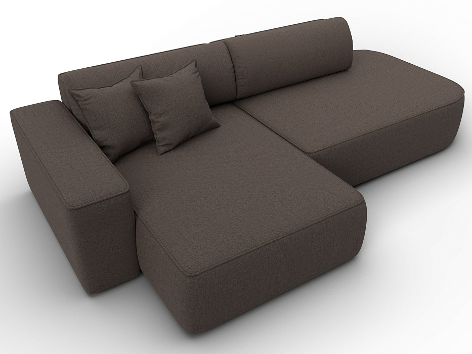 Диван угловой Лига-065 БП угол левый (амур 05 коричневый)