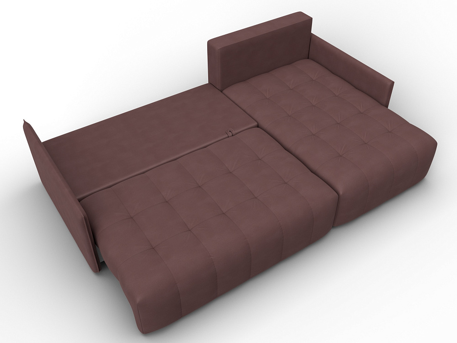 Диван угловой Лига-054 НПБ угол универсальный (joly 09 бордовый)