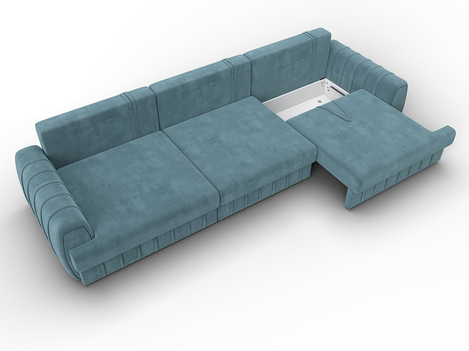 Диван прямой Лига-057 НПБ Лонг (seven 113 бирюзовый)