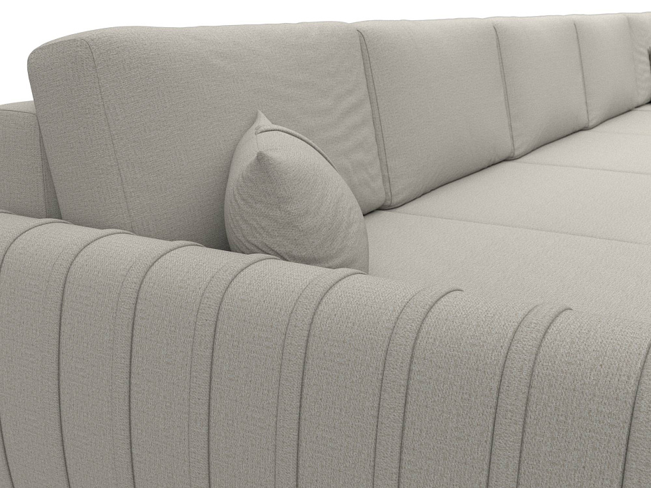 Диван П-образный Лига-057 НПБ МегаЛонг (амур 02 бежевый)